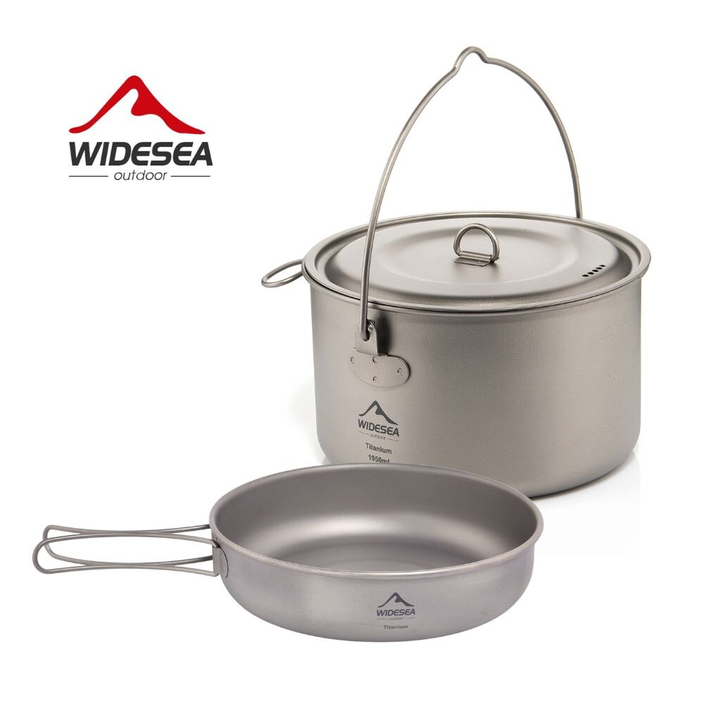 Camping Cooking Ware Set - Widesea 캠핑 식기 티타늄 조리기구 세트,