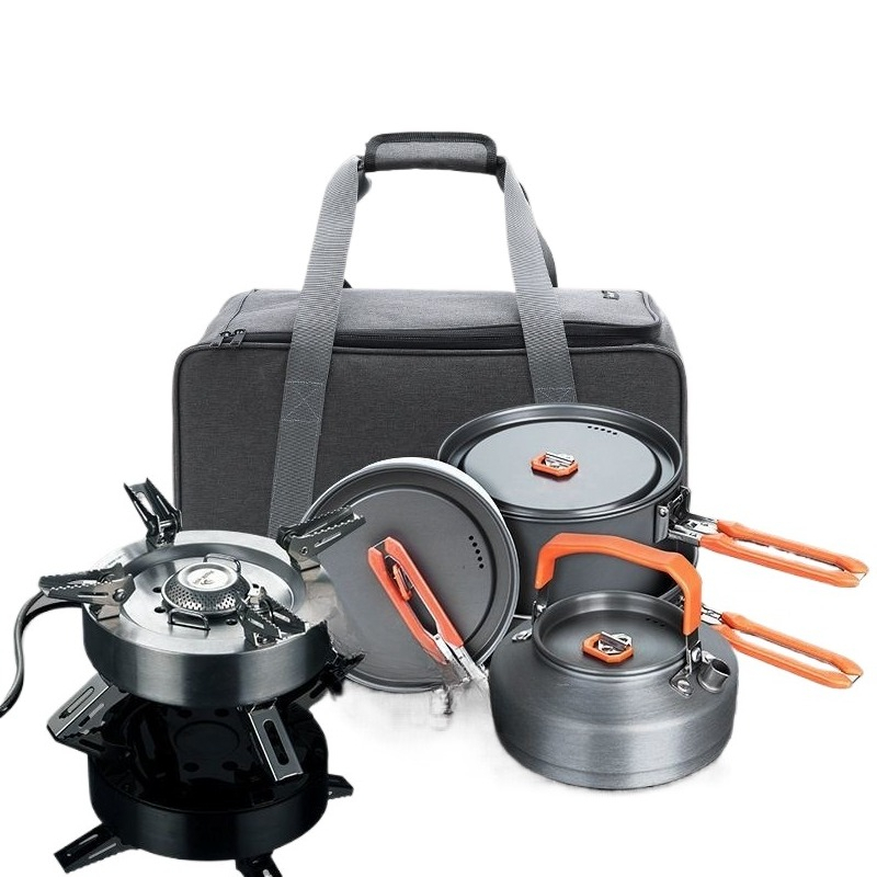 Camping Cooking Set For 4 - [핫 세일 세트] 야외용 화로 조리기구