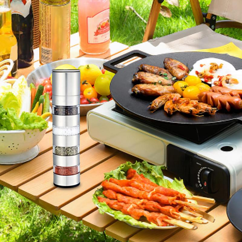 Camping Cooking Set For 4 - 여행 조미료 용기 고추 분쇄기 야외
