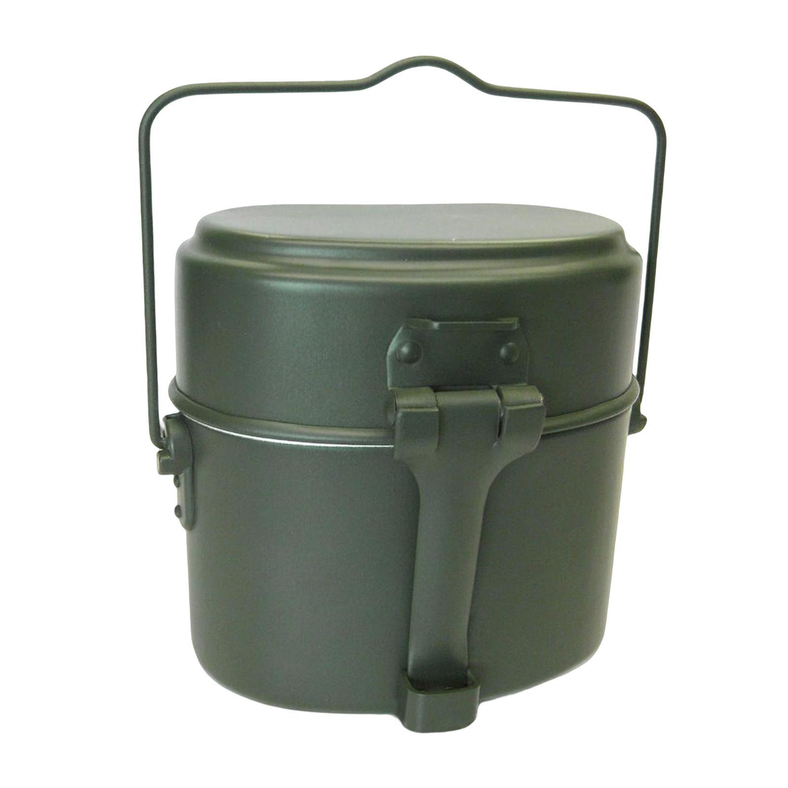 Camping Cooking Kit Box - 3개/세트 도시락 알루미늄 냄비 및 프라이팬