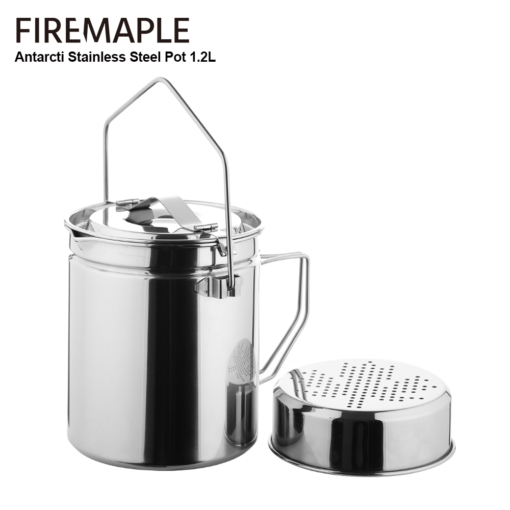 Camping Cooking Set Stainless Steel - 파이어 메이플 뚜껑 잠금 가능한 스테인레스
