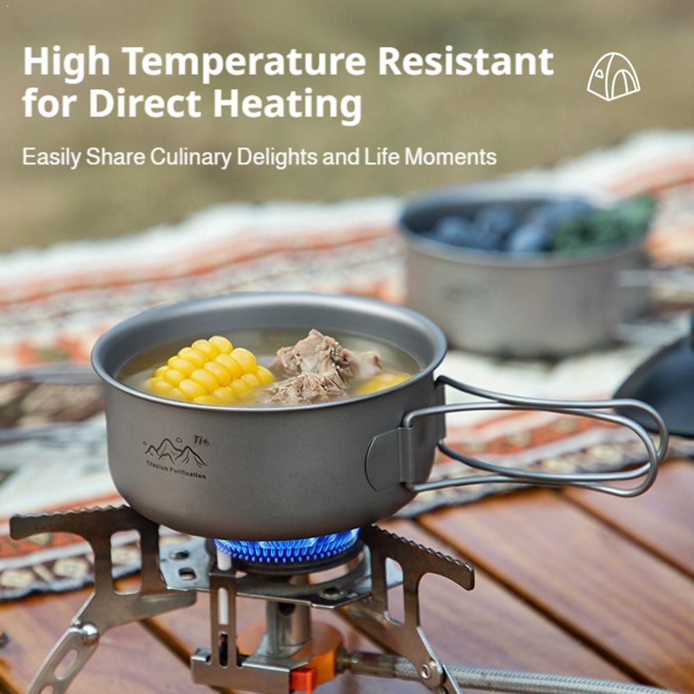 Camping Cooking Set Stainless Steel - 초경량 티타늄 백패킹 조리기구, 야외 하이킹