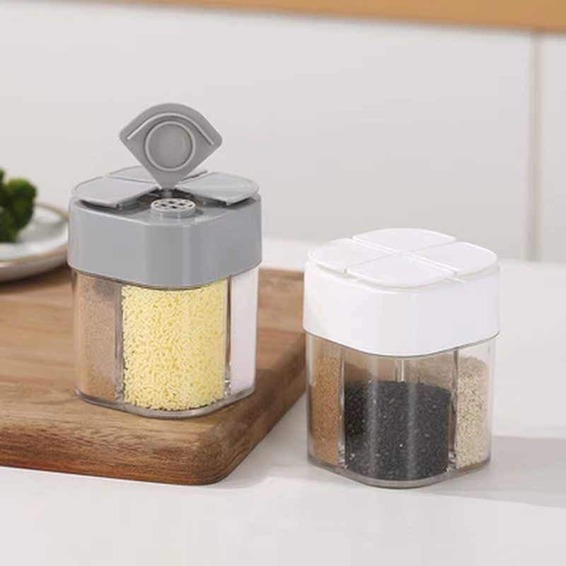 Camping Cooking Kit Box - 4 in 1 플라스틱 디스펜서 캠핑용