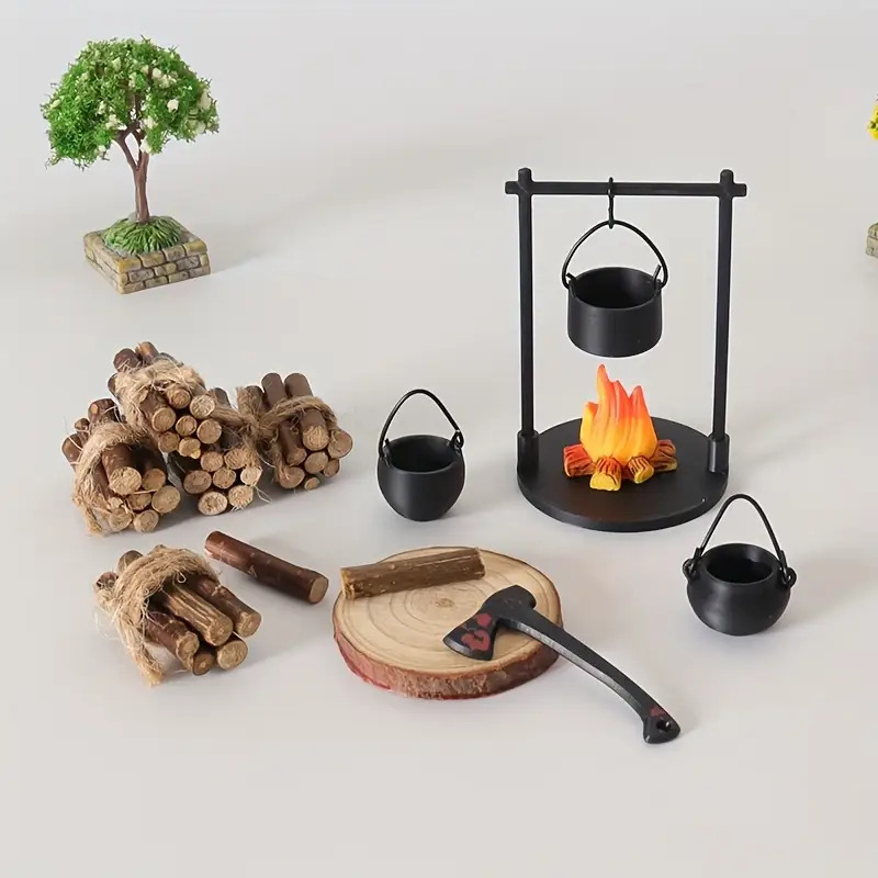 Campfire Cooking - 미니 캠프파이어 행잉 스토브 냄비 인형집