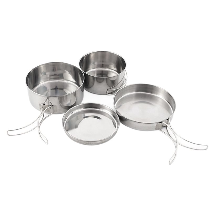 Camping Cooking Set For 4 - 【빅 세일】스테인레스 스틸 4피스 캠핑 조리기구