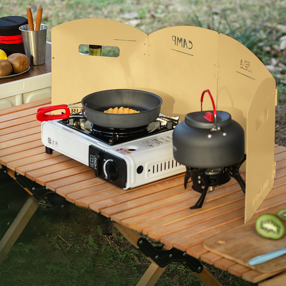 Campfire Cooking - 접이식 캠핑 가스 스토브 앞 유리