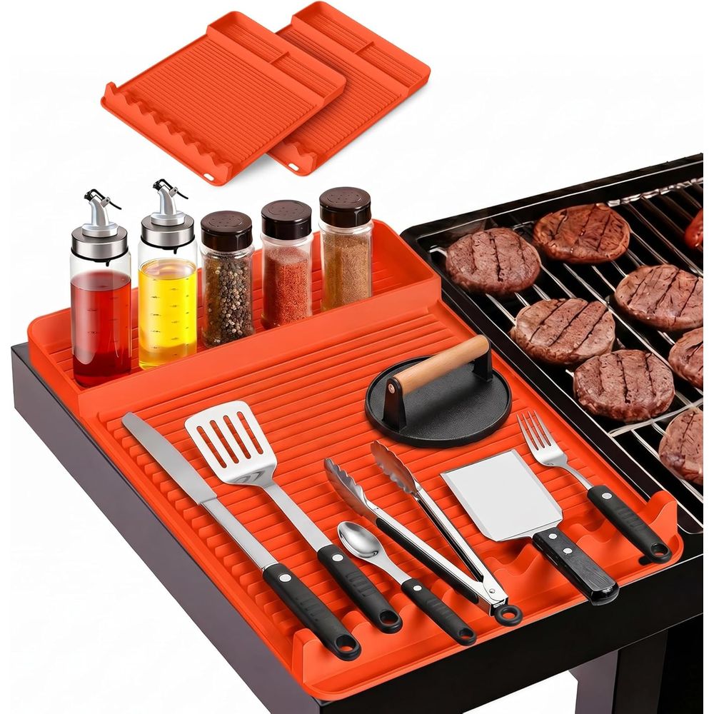 Camping Cooking - 내열 실리콘 그릴 매트 - 16x11.5''