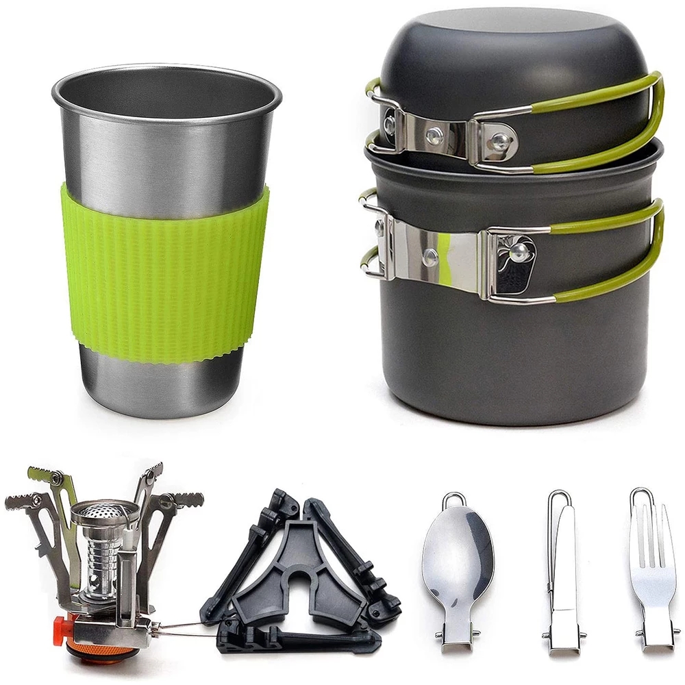 Camping Cooking Ware Set - 스토브가있는 캠핑 조리기구 키트 야외 요리