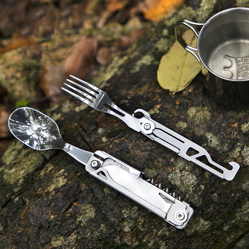다기능 캠핑 포크 스푼 세트 휴대용 접이식 나이프 포크 - Camping Cooking Kit Box 리뷰 및 가격
