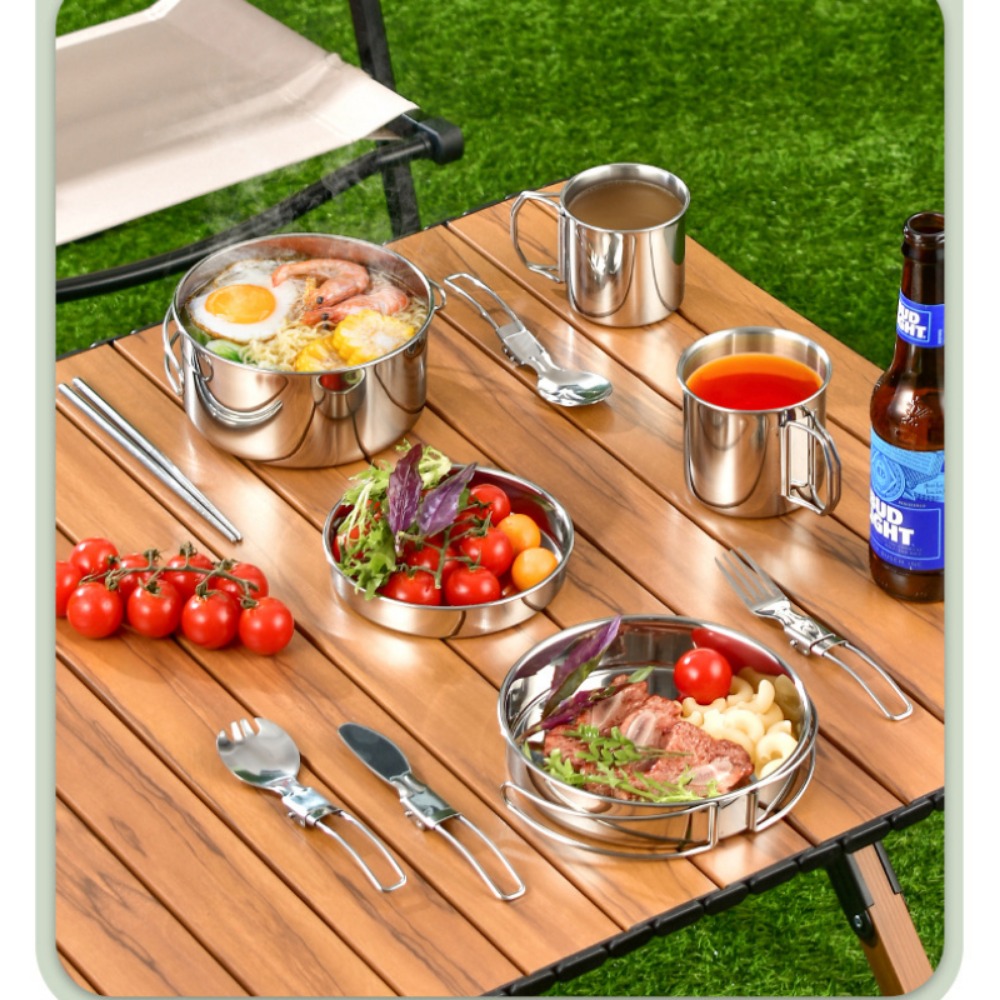 12PCS 모험 캠프 쿡 세트 캠핑 냄비와 팬 가족 C - Camping Cooking Pots And Pans Set 리뷰 및 가격