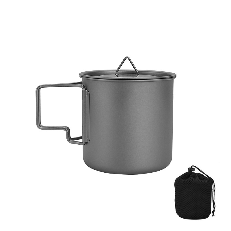 접이식 손잡이가 있는 티타늄 캠핑 머그컵, 가볍고 휴대 - Camping Cooking Ware Set 리뷰 및 가격