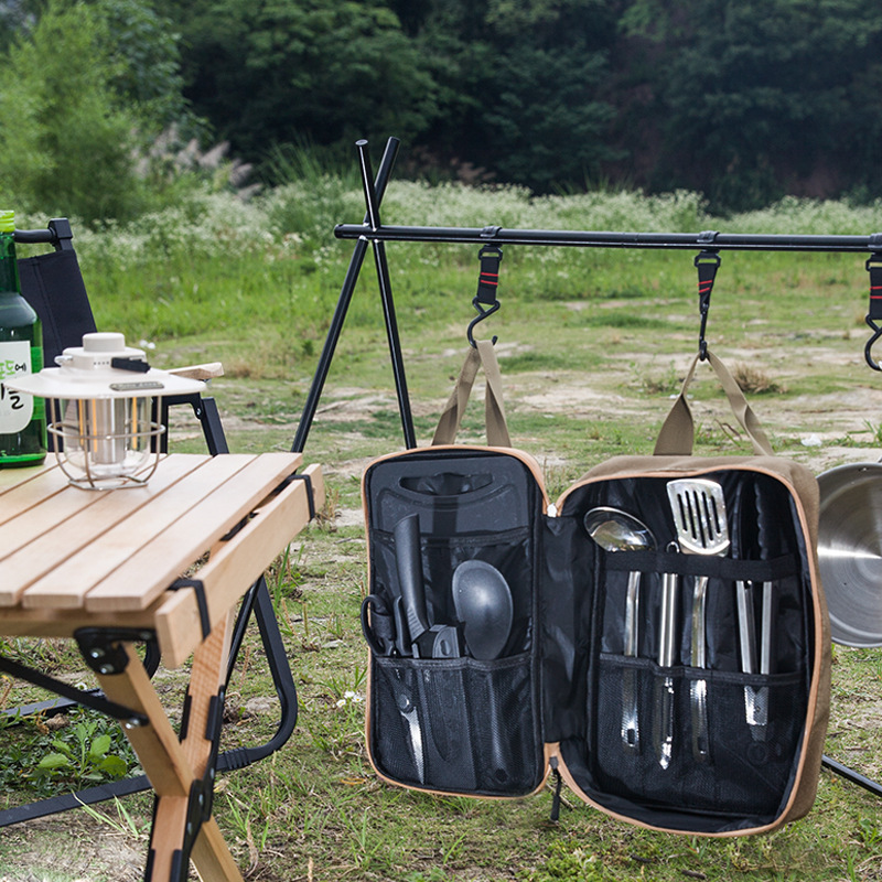 8pcs 캠핑 주방 조리기구 세트 휴대용 가방 야외 여 - Camping Cooking Set Stainless Steel 리뷰 및 가격