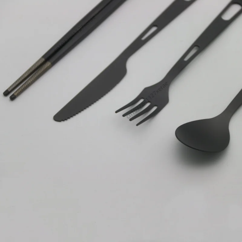 순수 티타늄 블랙 식기 4종 세트 야외 캠핑 장비 나이 - Camping Cooking Set For 4 리뷰 및 가격