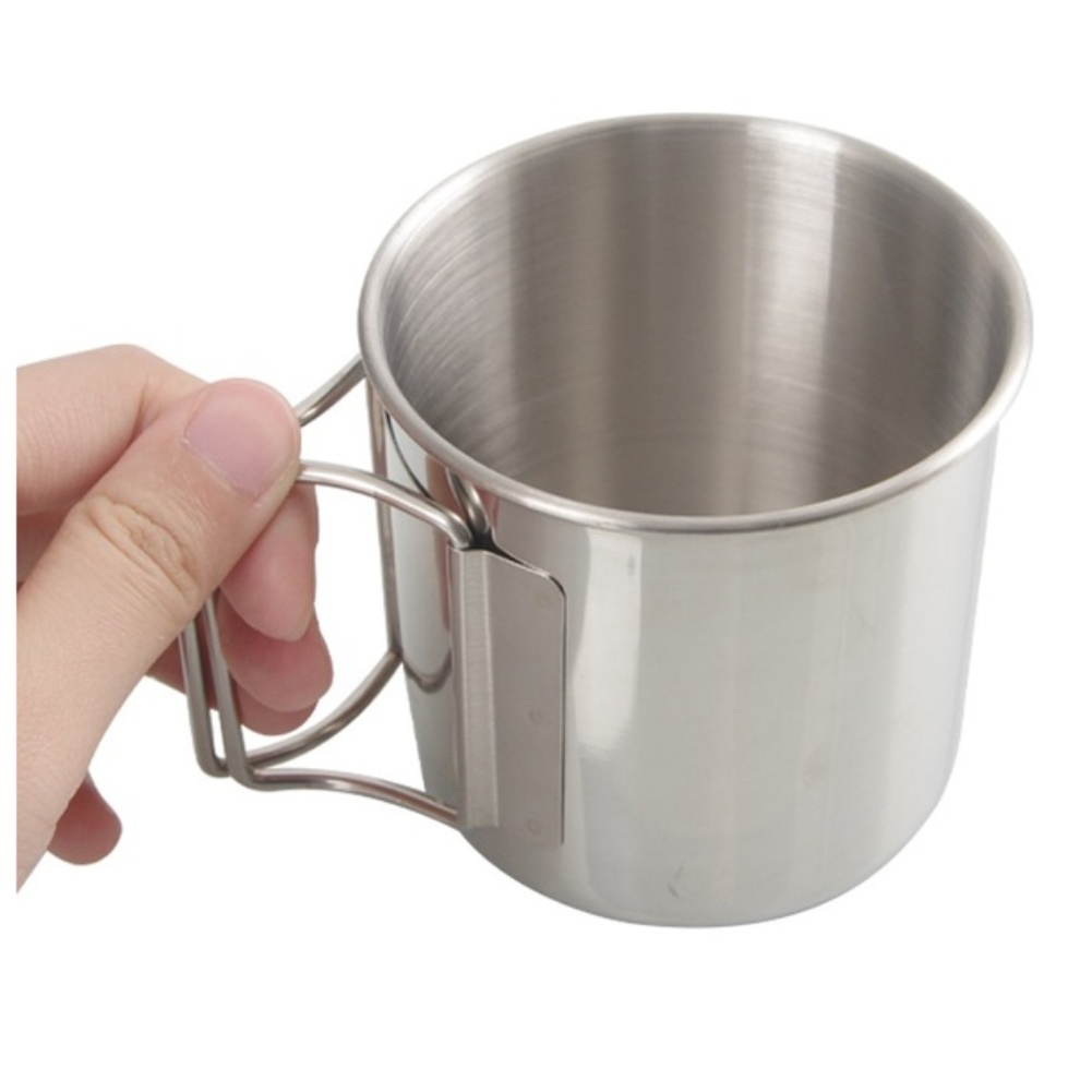 /스테인리스/스틸/304 캠핑컵 세트 휴대용 접이식 손 - Camping Cooking Set For 4 리뷰 및 가격