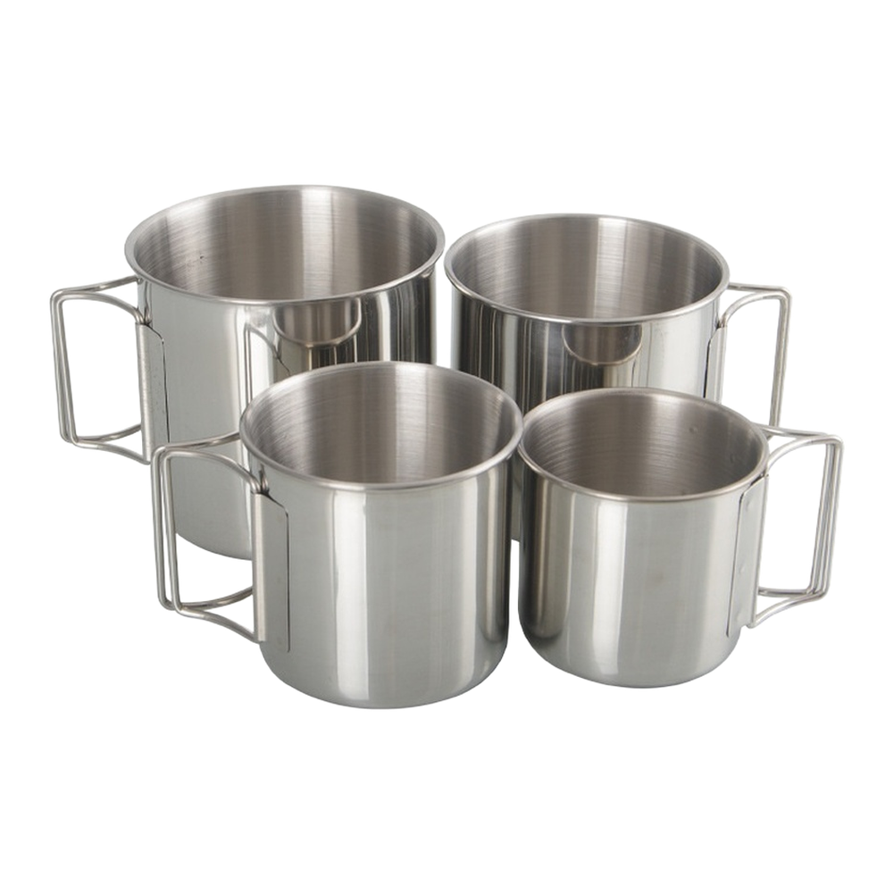 /스테인리스/스틸/304 캠핑컵 세트 휴대용 접이식 손 - Camping Cooking Set For 4 리뷰 및 가격