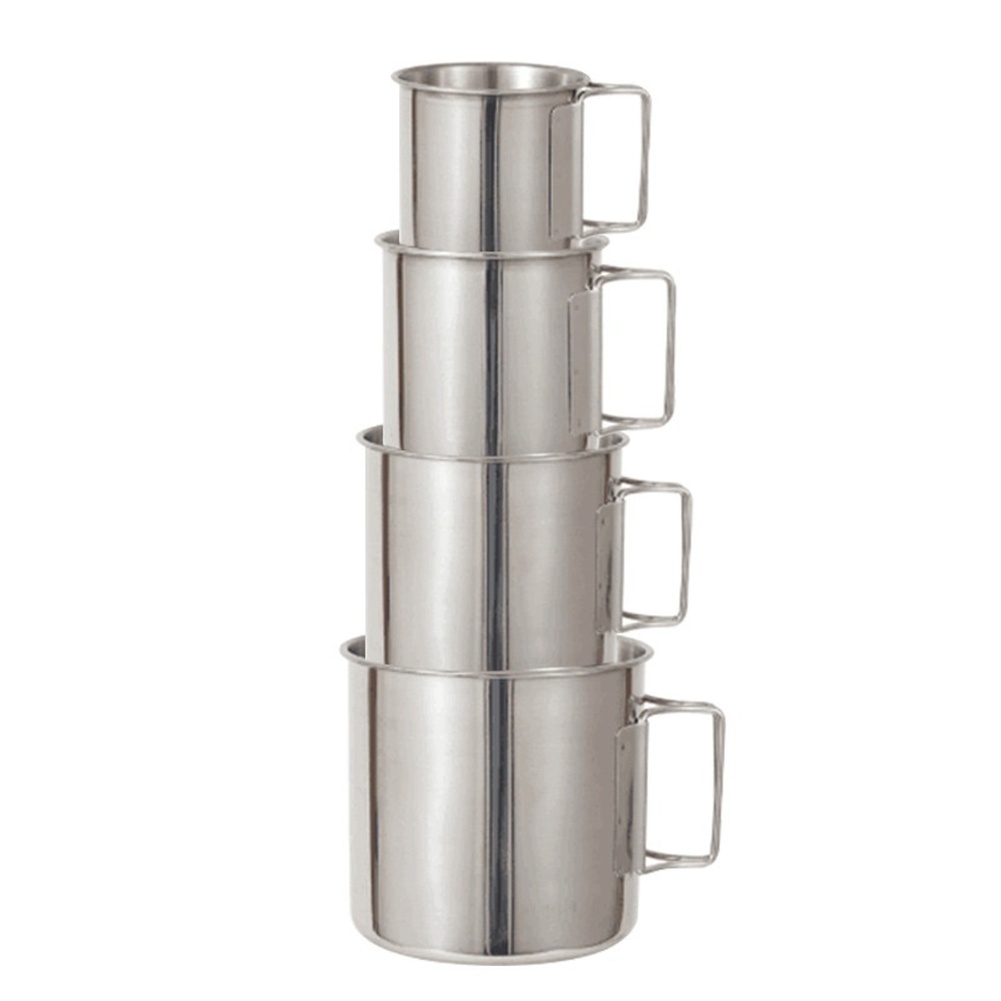 /스테인리스/스틸/304 캠핑컵 세트 휴대용 접이식 손 - Camping Cooking Set For 4 리뷰 및 가격