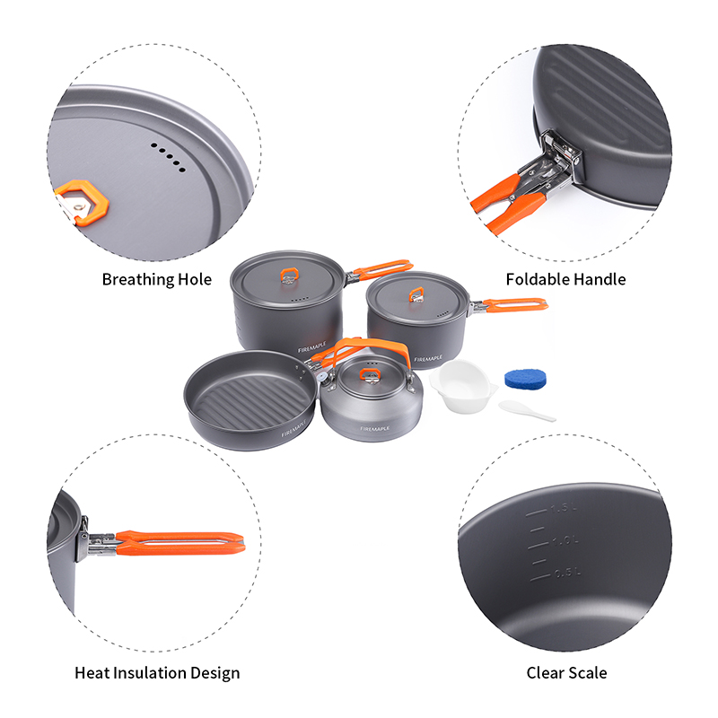 파이어 메이플 4-5인용 조리기구 세트, 냄비 프라이팬 - Camping Cooking Set 2 Person 리뷰 및 가격