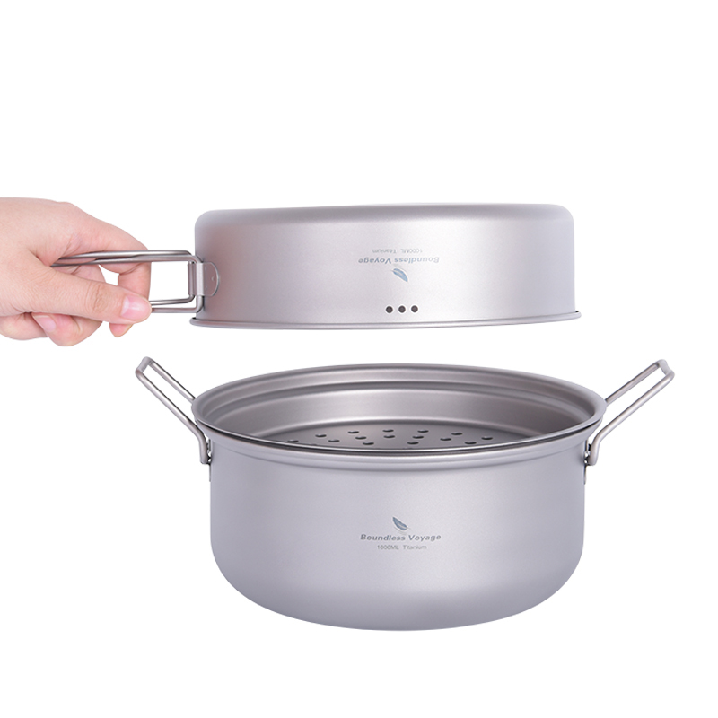 바운드리스 보이저 티타늄 스티머 아웃도어 캠핑 조리기구 - Camping Cooking Pots And Pans Set 리뷰 및 가격
