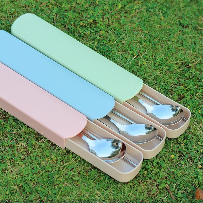 4 개/대 스테인레스 스틸 젓가락 숟가락 포크 스테이크 - Camping Cooking Knife Set 리뷰 및 가격