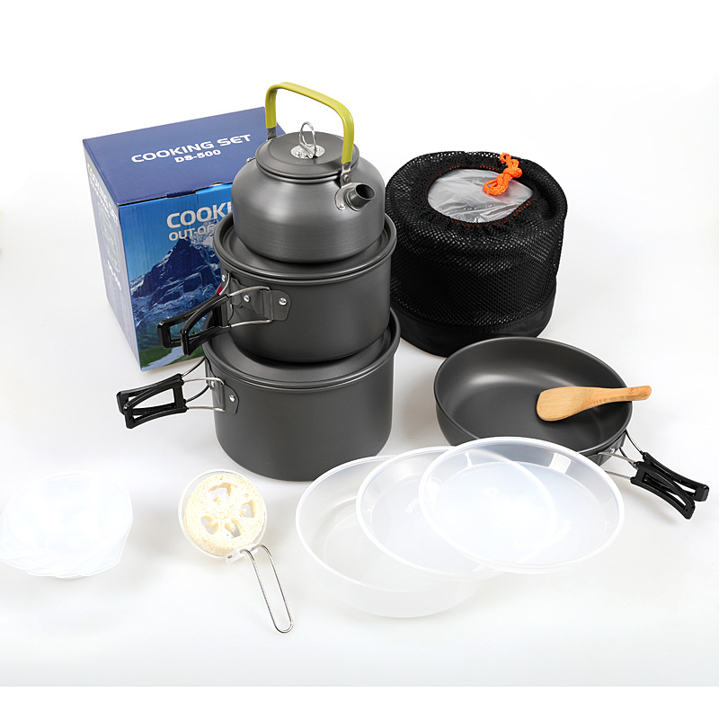 야외 캠핑 요리 세트 논스틱 냄비 DS508 조리기구  - Camping Cooking Set 2 Person 리뷰 및 가격
