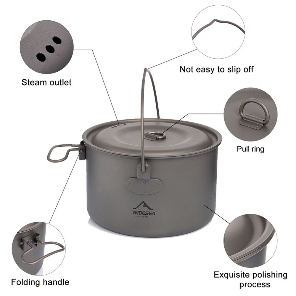 Widesea 캠핑 식기 티타늄 조리기구 세트, 관광  - Camping Cooking Ware Set 리뷰 및 가격
