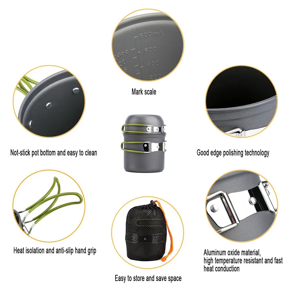 캠핑 조리기구 메스 키트, 초경량 캠핑 냄비 세트, 하 - Camping Cooking Ware Set 리뷰 및 가격