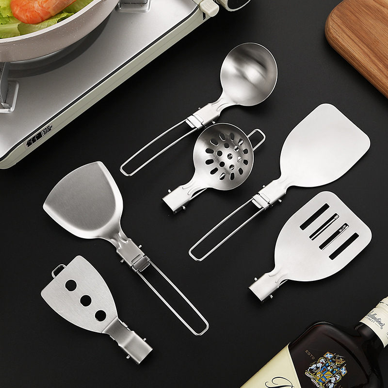 4PCS 야외 접이식 주방기구 세트 캠핑 여행 휴대용  - Camping Cooking Set For 4 리뷰 및 가격