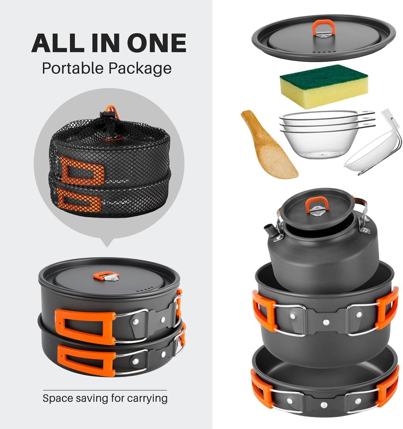캠핑용 조리기구 캠핑용 냄비 및 프라이팬 세트(주전자, - Camping Cooking Pots And Pans Set 리뷰 및 가격