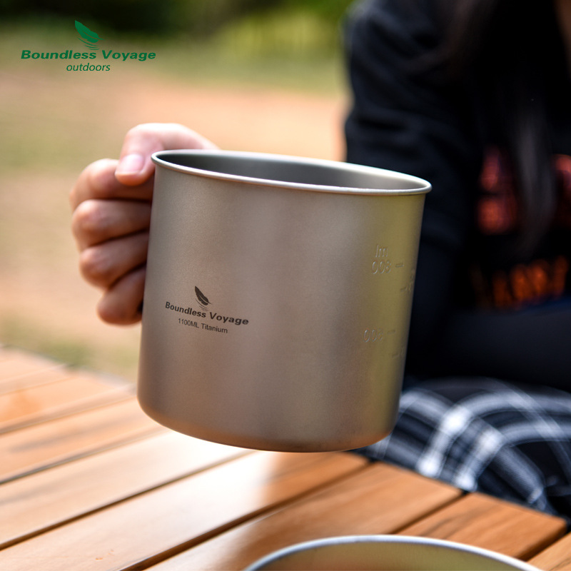순수 티타늄 접이식 손잡이 냄비 세트, 초경량 휴대용, - Camping Cooking Pots And Pans Set 리뷰 및 가격