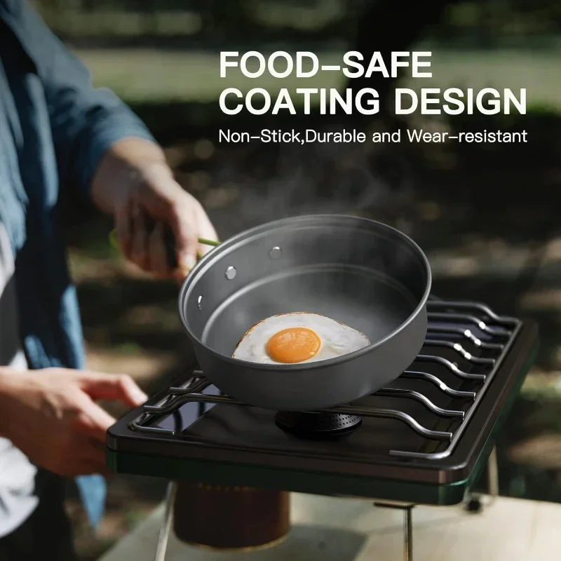 캠핑 요리 세트, 야외 주방용품 세트, 알루미늄 휴대용 - Camping Cooking Ware Set 리뷰 및 가격