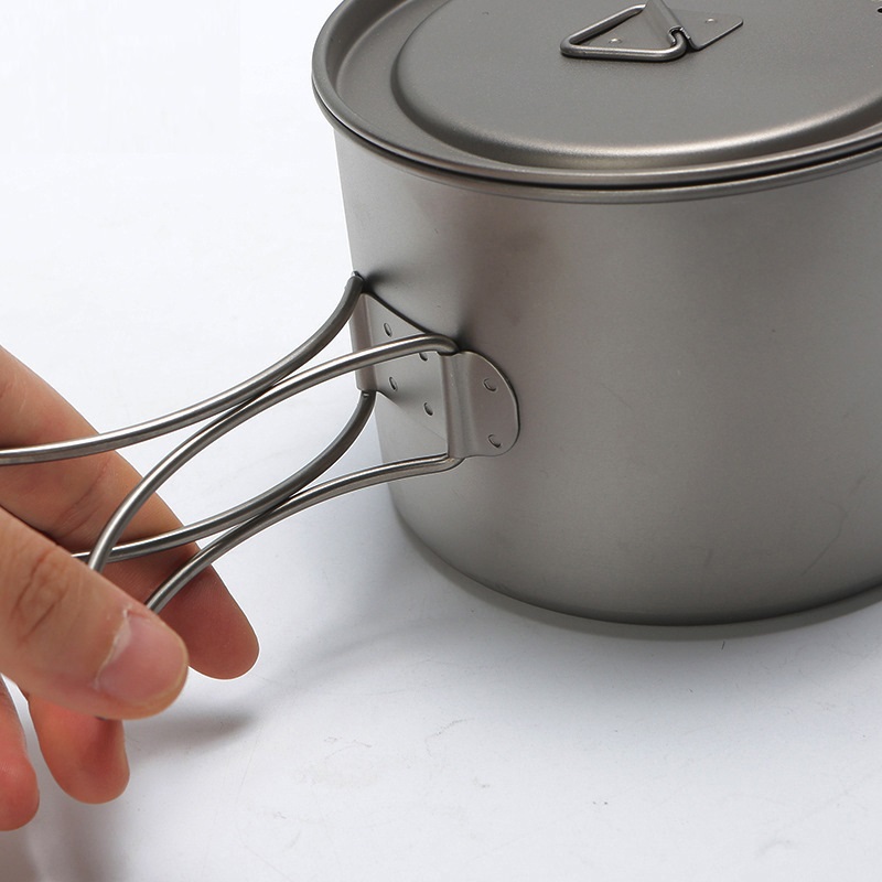 야외 피크닉 티타늄 요리 냄비, 걸이식 손잡이, 휴대용 - Camping Cooking Set Stainless Steel 리뷰 및 가격