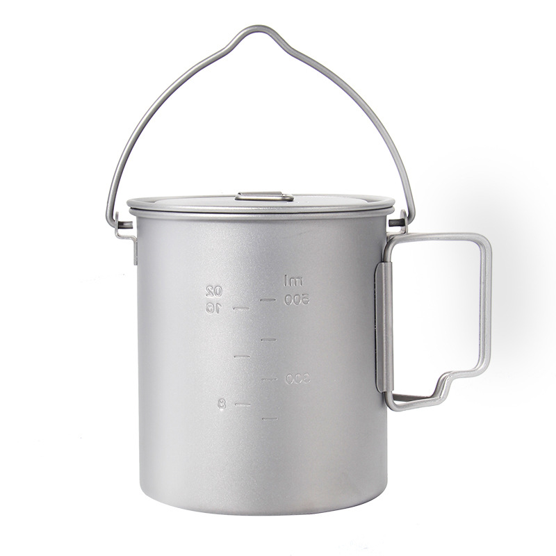 야외 피크닉 티타늄 요리 냄비, 걸이식 손잡이, 휴대용 - Camping Cooking Set Stainless Steel 리뷰 및 가격