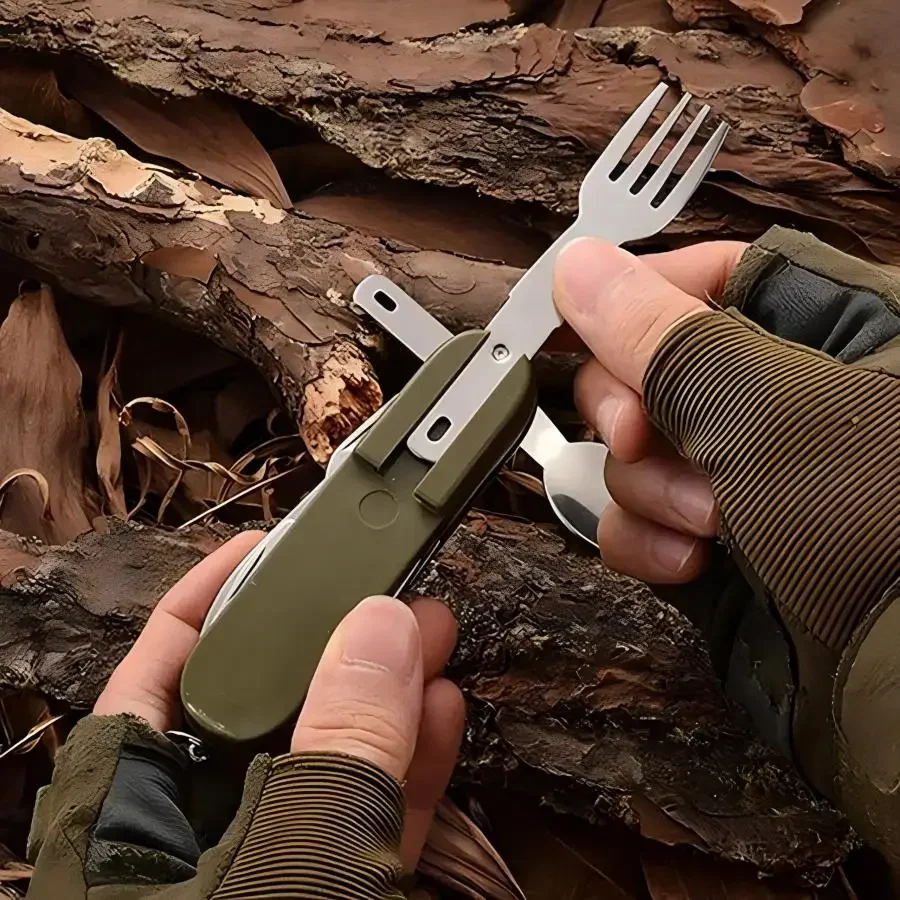 캠핑용품 5-in-1 스테인리스 스틸 여행 세트, 다기 - Camping Cooking Set Stainless Steel 리뷰 및 가격