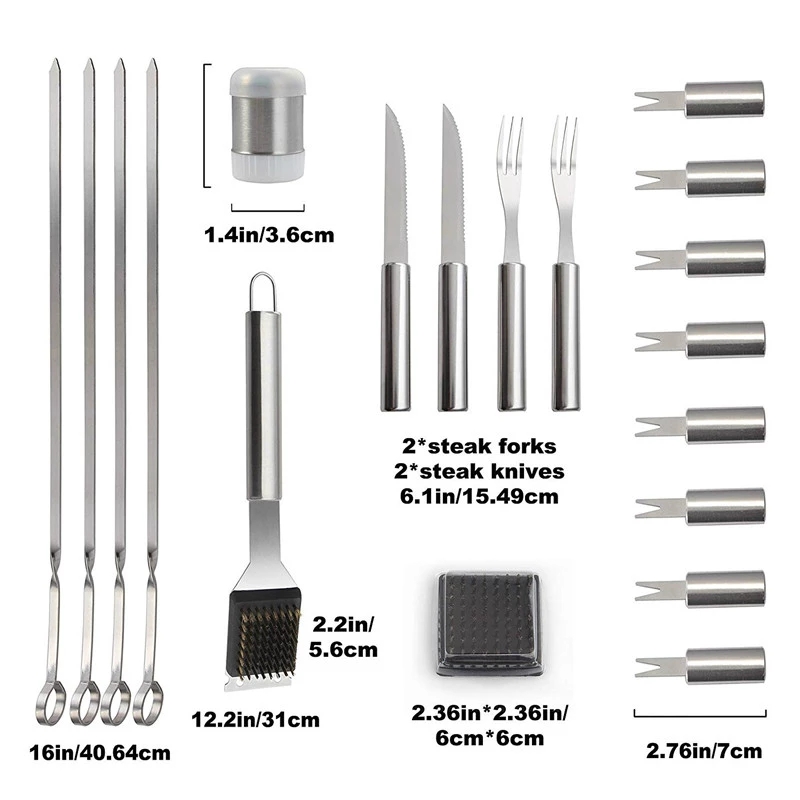 바베큐 도구 세트, 바베큐 그릴 기구, 주걱 포크 집게 - Camping Cooking Set For 4 리뷰 및 가격