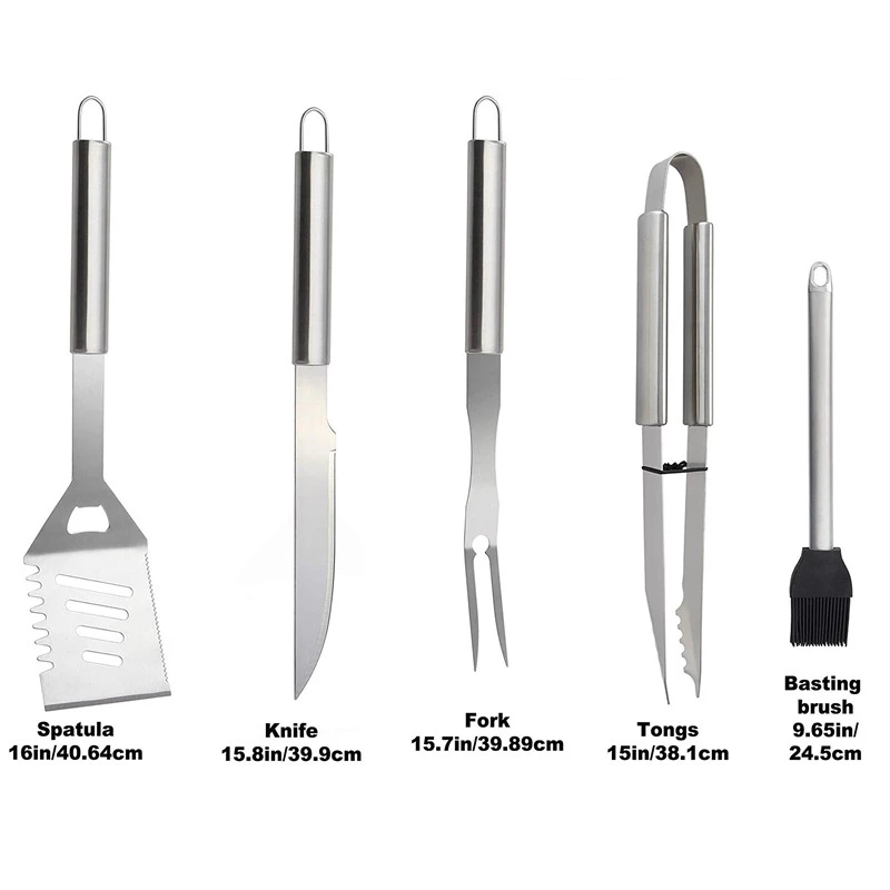 바베큐 도구 세트, 바베큐 그릴 기구, 주걱 포크 집게 - Camping Cooking Set For 4 리뷰 및 가격