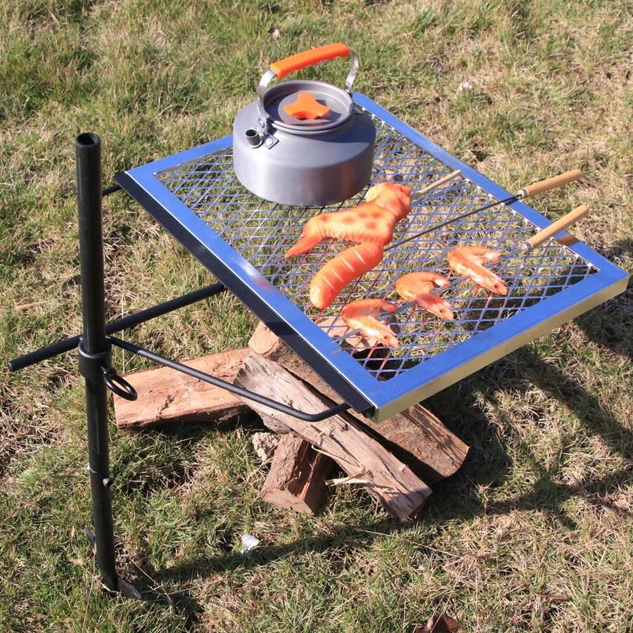 360 °   조절 가능한 회전식 캠프파이어 그릴, 헤 - Campfire Cooking 리뷰 및 가격