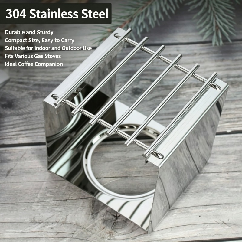 스테인리스 스틸 사각 커피 스토브 스탠드, 모카 포트  - Camping Cooking Set Stainless Steel 리뷰 및 가격