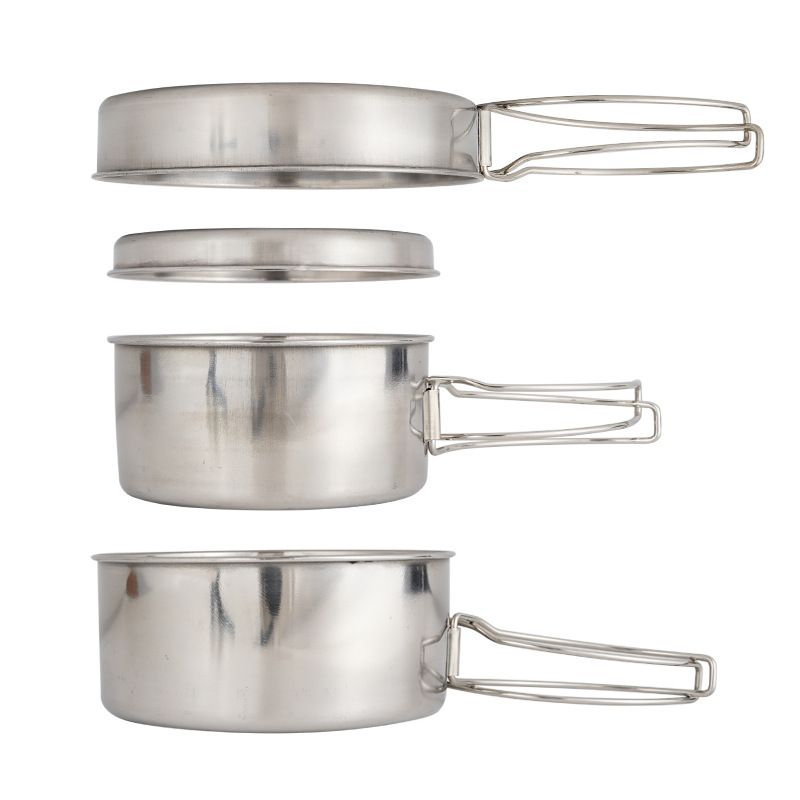 CLS 4종 스테인리스 캠핑 조리기구 세트 휴대용 네스 - Camping Cooking Set For 4 리뷰 및 가격