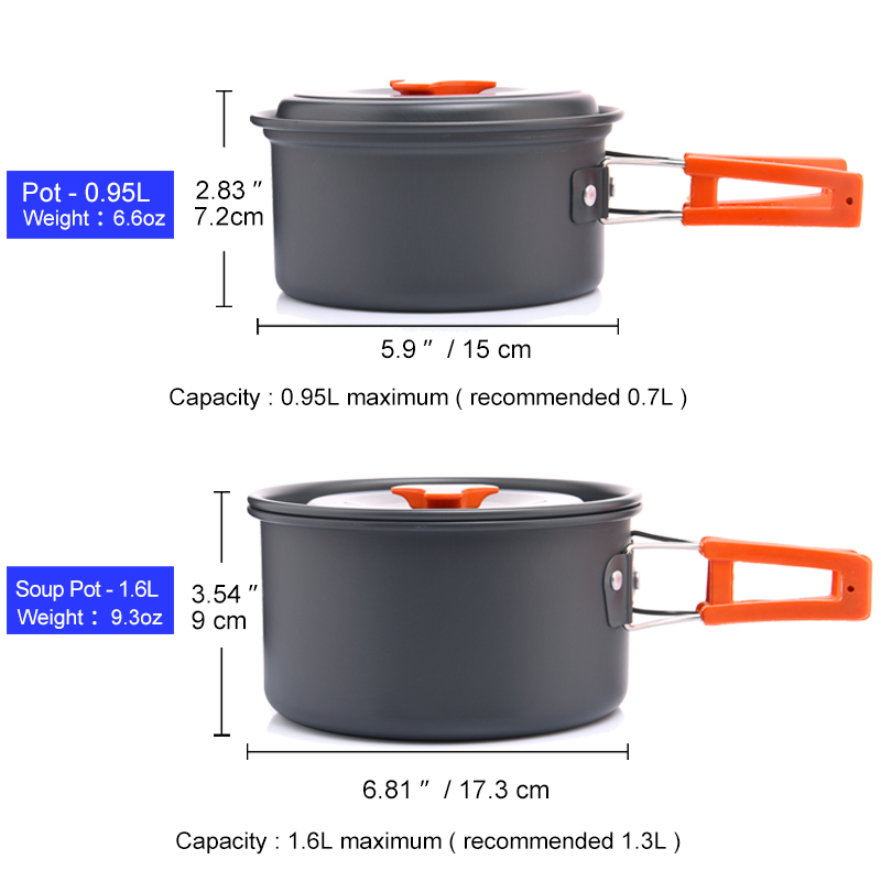 Widesea 캠핑 야외 조리기구 세트 식기 요리 칼  - Camping Cooking Ware Set 리뷰 및 가격