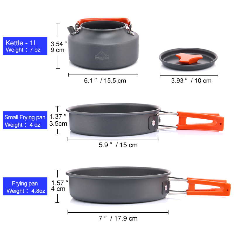 Widesea 캠핑 야외 조리기구 세트 식기 요리 칼  - Camping Cooking Ware Set 리뷰 및 가격