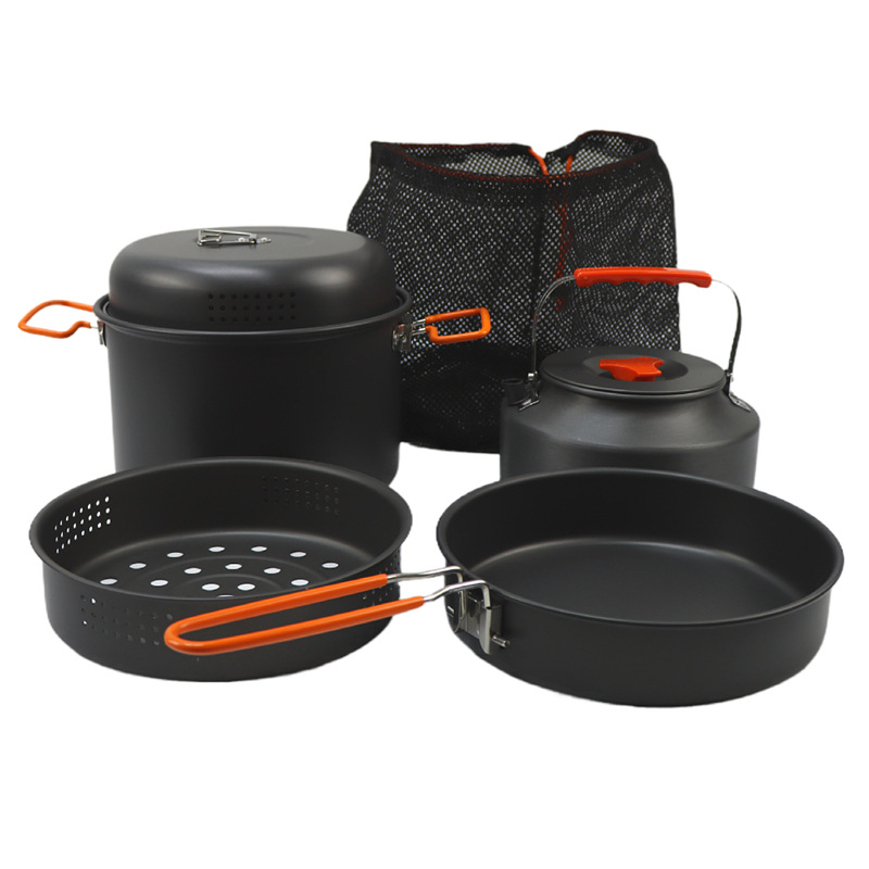 야외 조리기구 세트, 캠핑 요리 냄비 주전자, 스티머  - Camping Cooking Pots And Pans Set 리뷰 및 가격