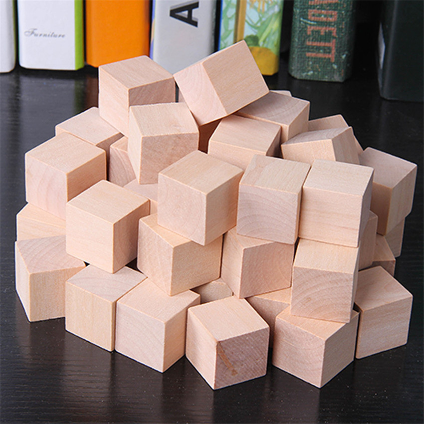 30 개/몫 2X2CM 나무 다채로운 큐브 빌딩 블록  - Fire Starter Cube 리뷰 및 가격