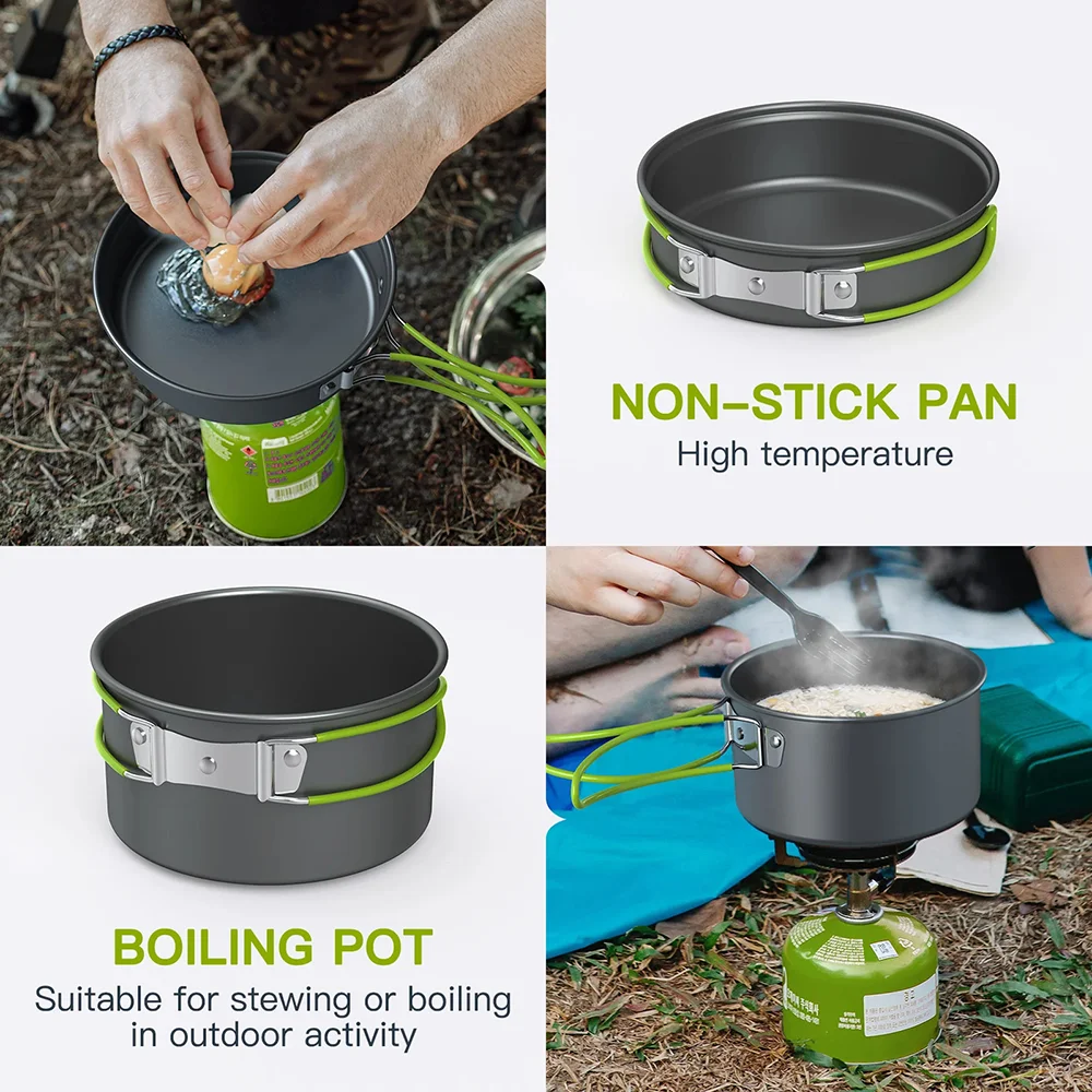 야외 요리 캠핑용품 세트 (2~3인용) 4종 하드 알루 - Camping Cooking Set For 4 리뷰 및 가격