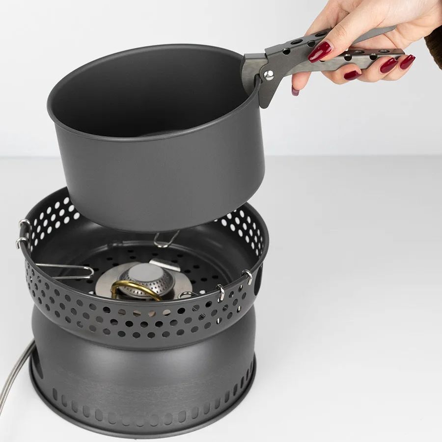 캠핑용 합금 조리기구 프라이팬 스토브 세트 XB-Q1  - Camping Cooking Pots And Pans Set 리뷰 및 가격