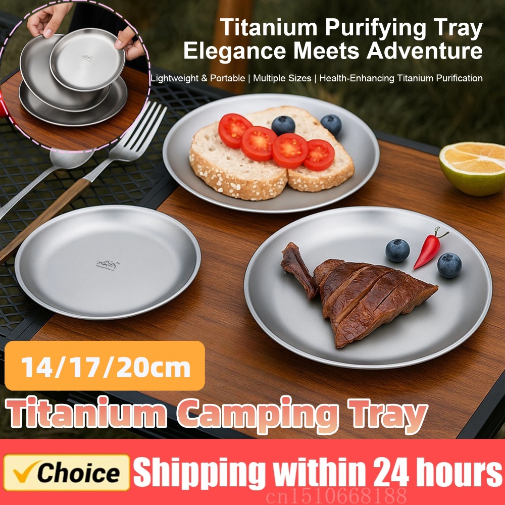 14/17/20cm 티타늄 캠핑 플레이트 1/3개 캠핑 - Camping Cooking Set Stainless Steel 리뷰 및 가격