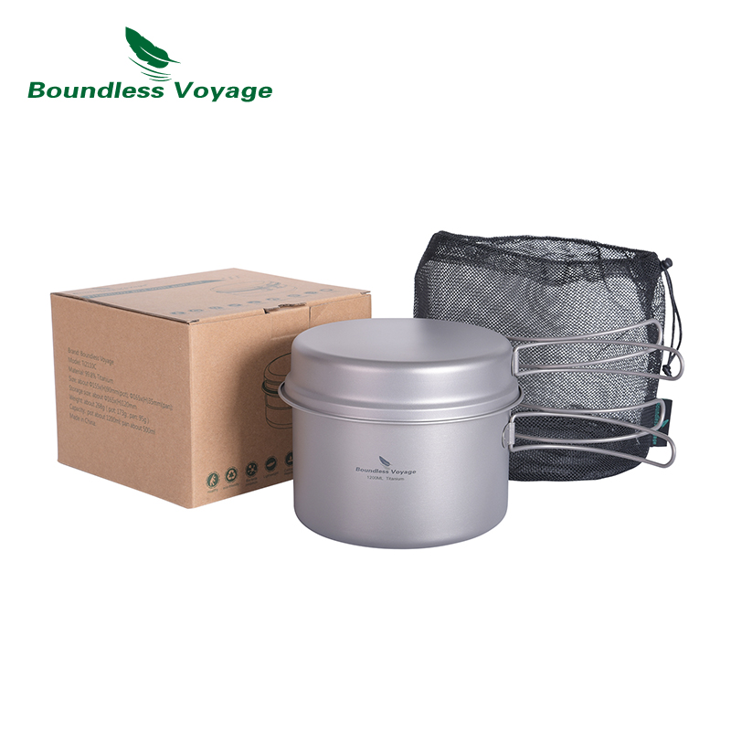 Boundless Voyage 티타늄 냄비 및 프라이팬 - Camping Cooking Ware Set 리뷰 및 가격