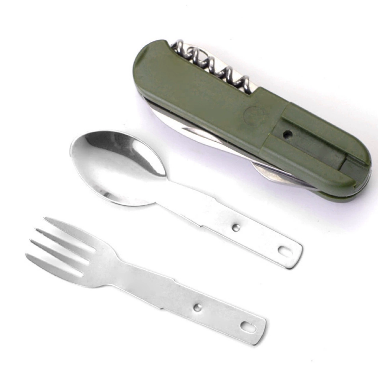 스테인리스 스틸 7-in-1 캠핑 식기 세트 접이식 다 - Camping Cooking Knife Set 리뷰 및 가격