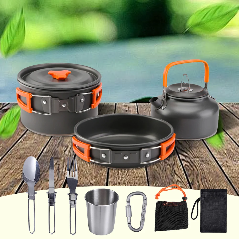 캠핑 조리기구 세트 주전자 냄비 프라이팬 휴대용 접이식 - Camping Cooking Pots And Pans Set 리뷰 및 가격