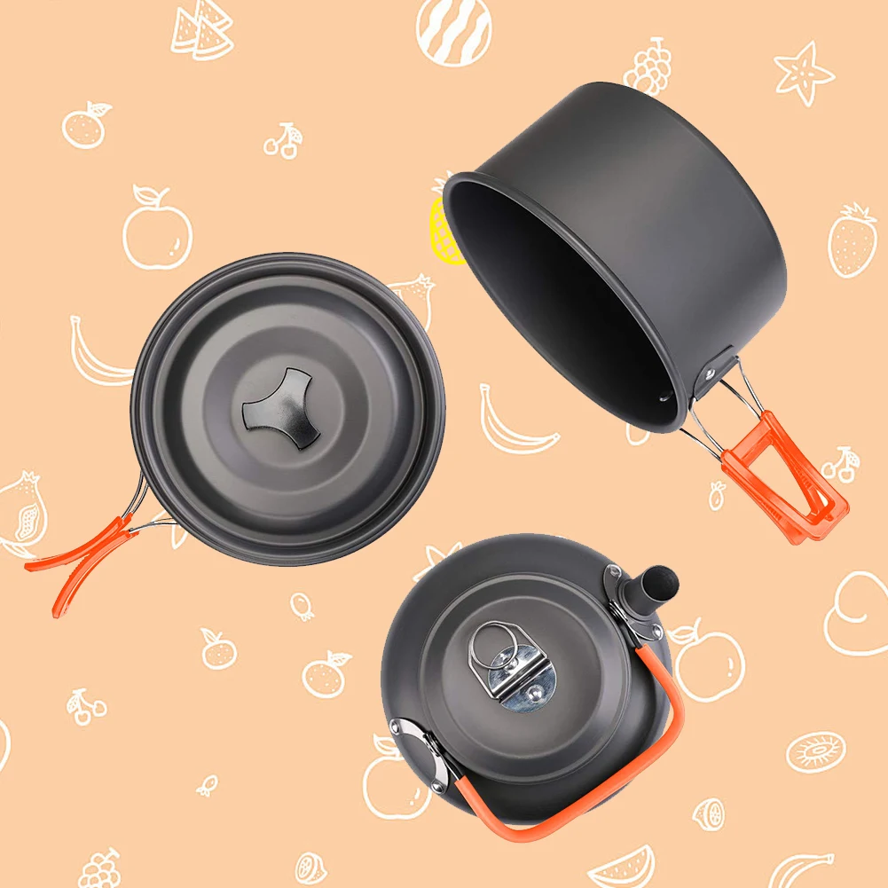 캠핑 조리기구 세트 주전자 냄비 프라이팬 휴대용 접이식 - Camping Cooking Pots And Pans Set 리뷰 및 가격