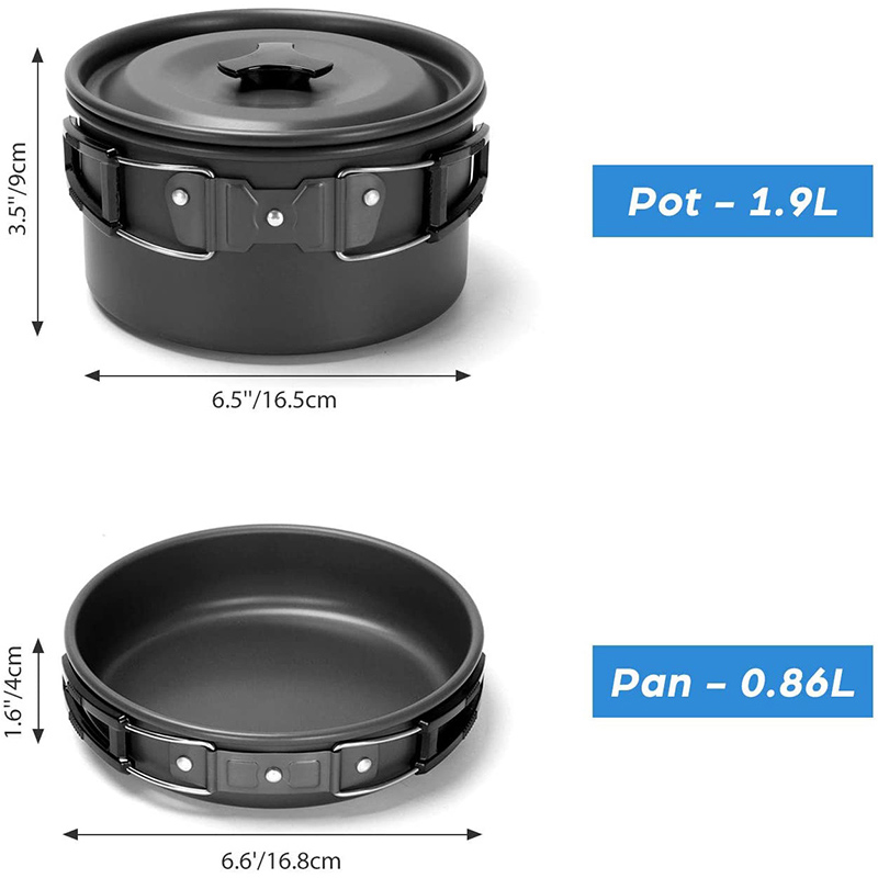 1 세트 야외 냄비 팬 캠핑 조리기구 피크닉 요리 세트 - Camping Cooking Pots And Pans Set 리뷰 및 가격